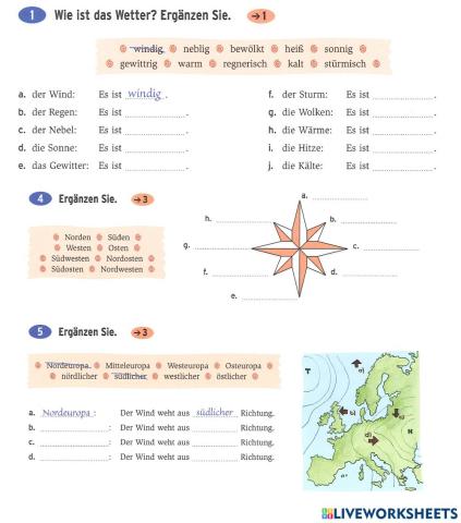 Wetter - Himmelsrichtungen