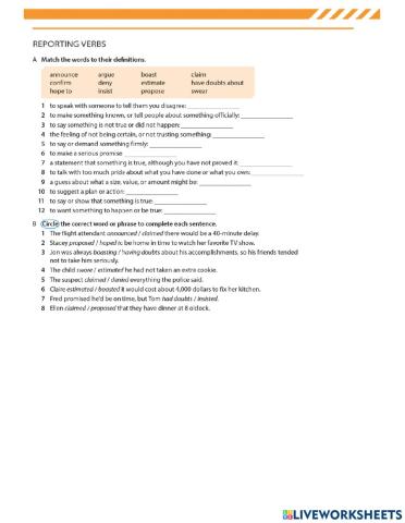 Reporting Verbs