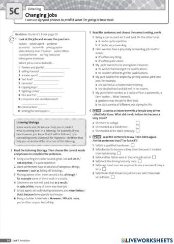 Listening (key phrases)