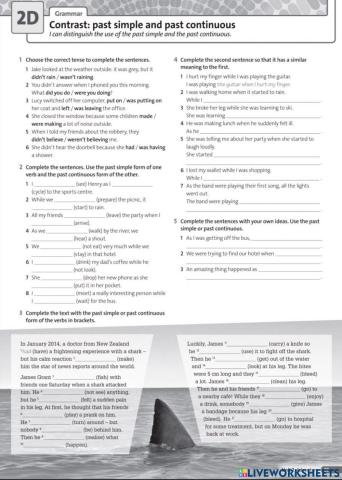 Past Simple vs Past Continuous