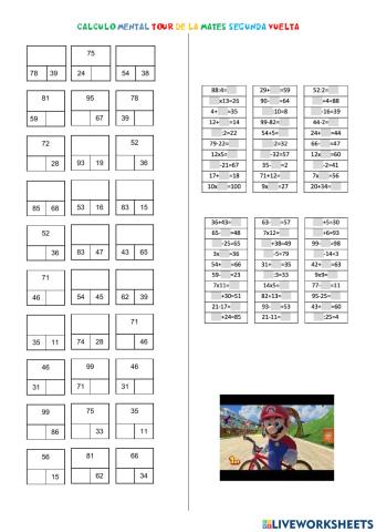 Cálculo mental mates