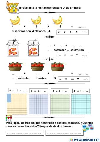 Iniciación a la multiplicación