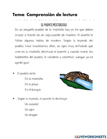 Lectura corta: El puente misterioso