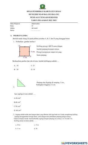 Pts matematika smtr 2