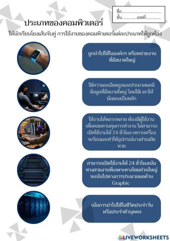 การใช้งานของคอมพิวเตอร์