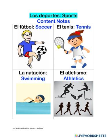 Los deportes Gr. 5