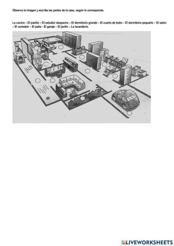 Las partes de la casa