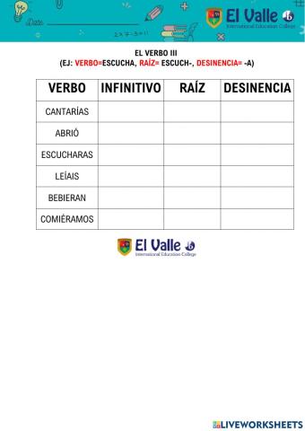 Raíz y desinencias I