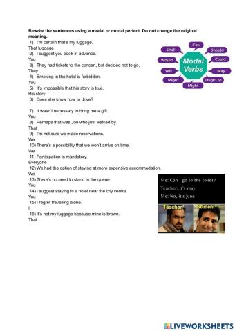 Modals and modal perfects rewrite