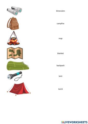 Camping vocabulary