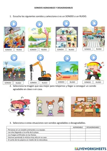 Sonidos agradables y desagradables