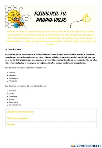 Planifica tu propio viaje