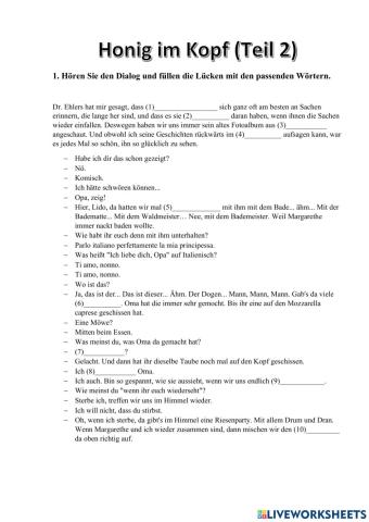 Honig im Kopf Teil 2