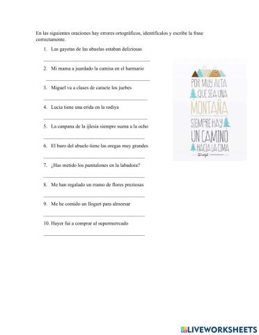 Errores ortográficos