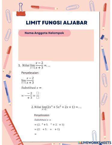 Limit fungsi aljabar