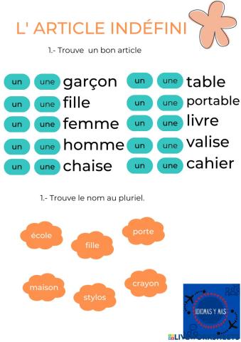 Article indefini interactive