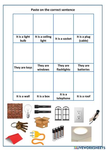 Objects around the house