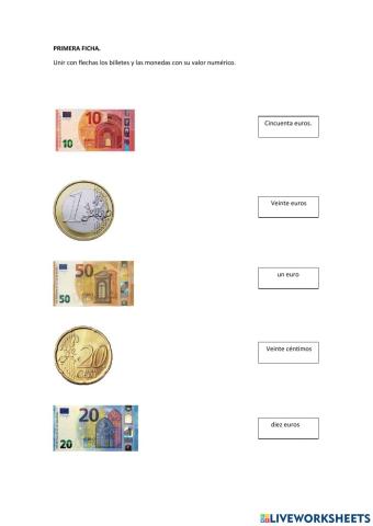 El dinero primera ficha