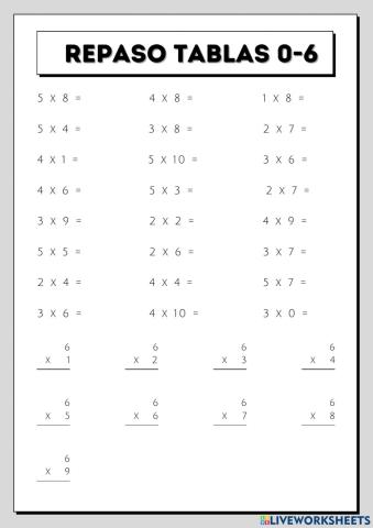 Repaso tablas 0-6