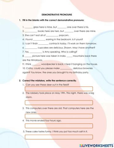 Demonstrative pronouns