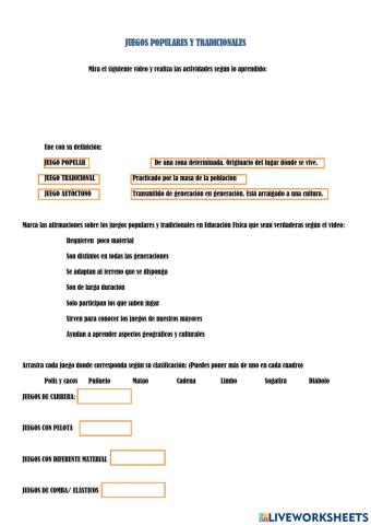 JUEGOS POPULARES Y TRADICIONALES