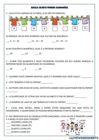 Números pares e impares