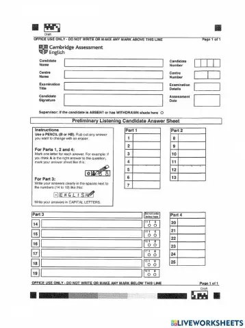 Listening Practice Exercise. B1. T5 (Coll)