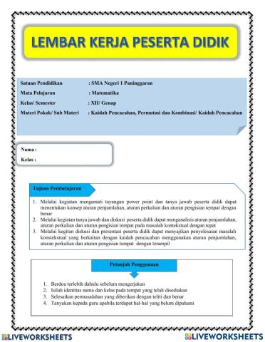 Aturan pengisian tempat