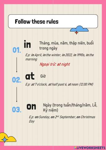 Prepositions of Time