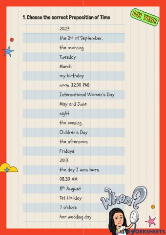Prepositions of Time