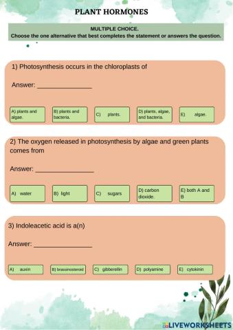 Plant Hormones