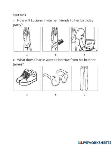 Listening Part 1 Practice 2