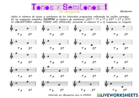 Tonos y Semitonos I (sin alteraciones)