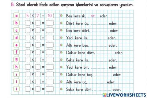 Çarpma İşlemi 3