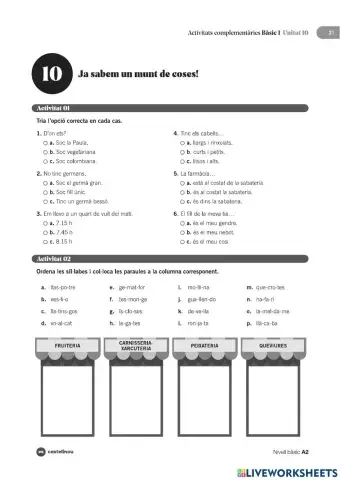 Control a1bàsic.Ed.Castellnou