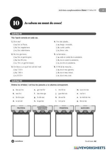 Control a1bàsic.Ed.Castellnou