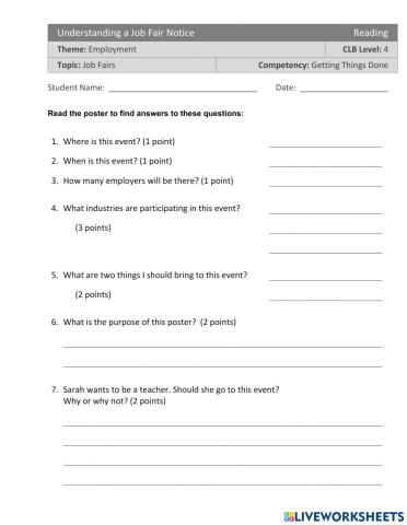 Understanding a Job Fair Notice