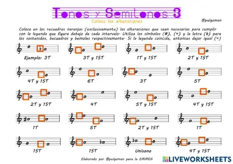 Tonos y Semitonos III (colocar alteraciones)
