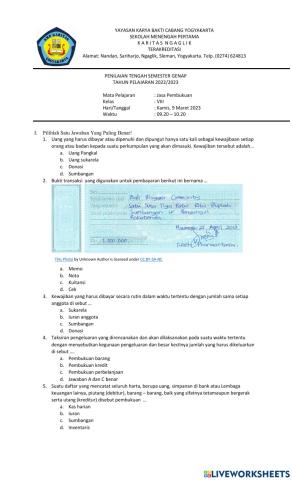 Pts genap jasa kelas 8 TP 2022 - 2023