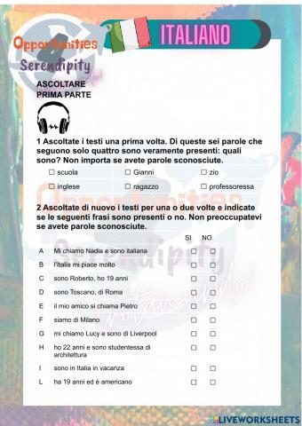 Prova di ricupero  A1