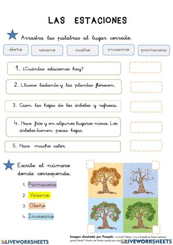 Las estaciones del año - Cuadros