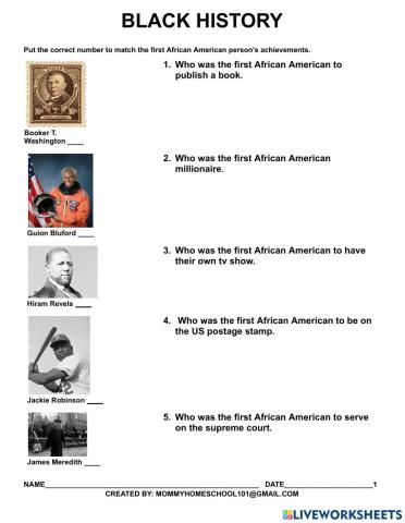 Black History The First African American Achievements