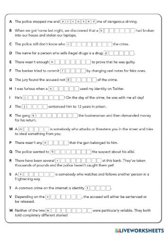8A: Crime and Punishment