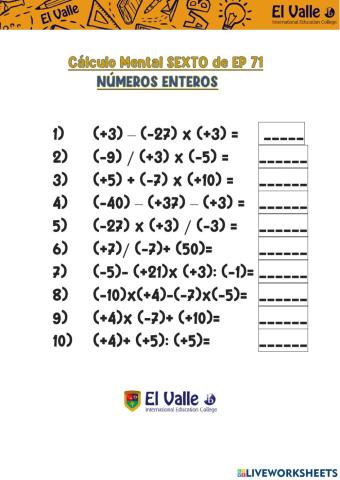 Cálculo mental 6º ep 71