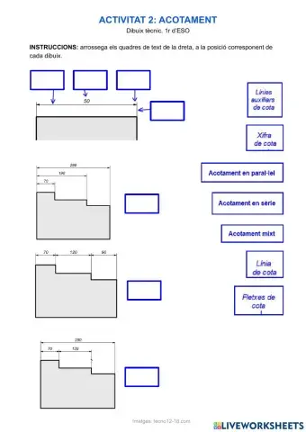 ACTIVITAT ACOTAMENT Dibuix Tècnic