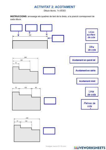 ACTIVITAT ACOTAMENT Dibuix Tècnic