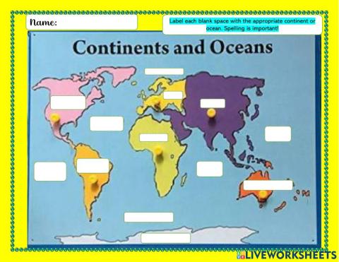 Continents & Oceans