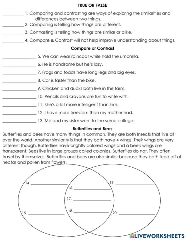 Compare and Contrast