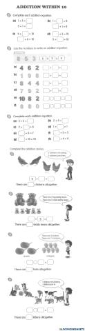 Addition within 10
