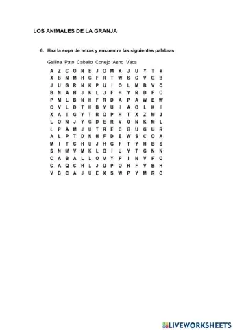 Animales de la granja 6